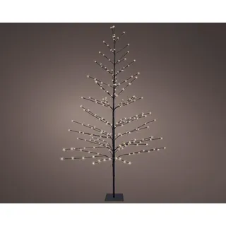 Beleuchteter Metall-Weihnachtsbaum 180 cm - 232 LEDs für den Außen- und Innenbereich - Schwarz