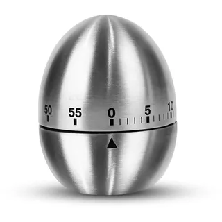 Eieruhr, Küchentimer Ei aus Edelstahl, Zeitmesser Küche, Mechanischer Küchenwerkzeug Zeitgeber, Eiförmige Kurzzeitwecker Kurzzeitmesser Küchentimer, Eieruhr Digital des Kochens