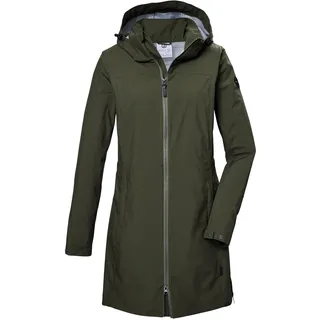 G.I.G.A. DX Damen Softshell Parka/Softshelljacke mit abzippbarer Kapuze GS 76 WMN SFTSHLL PRK, dunkel olivgrün, 40,