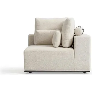 Wohnzimmer Möbel Polstergarnitur Wohnlandschaft Ecksofa Sessel Textilsofas - Weiß