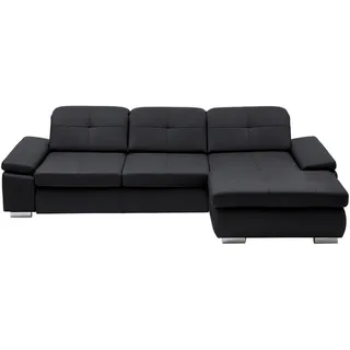 Beldomo Premium Ecksofa , Anthrazit , Leder , Echtleder , Semi-Anilinleder , Uni , Ottomane rechts, L-Form , 309x195 cm , Typenauswahl, Fußauswahl, Lederauswahl, seitenverkehrt erhältlich, Bettfunktion erhältlich, Hocker erhältlich, Rückenfutter, individuell planbar , Wohnzimmer, Sofas & Couches, Wohnlandschaften, Ecksofas