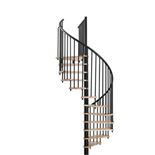 Minka Spindeltreppe Spiral Smart Buche-Schwarz 100 cm Raumhöhe bis 305 cm