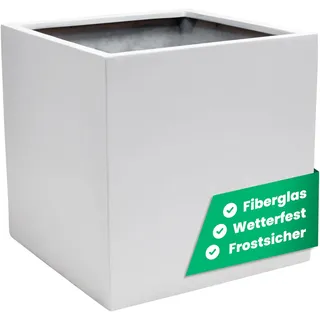 Vivanno Pflanzkübel Block 50 x 50 x 50 cm weiß