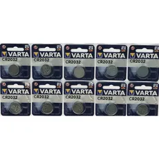 O.S. 10 Stück Varta Batterie, CR 2032, Preis für 10 Stück, Vorteilspackung