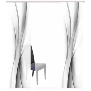 HOME WOHNIDEEN Schiebegardine »UFA« Klettband 3 Stk. tlg. HxB: 245x60, inkl. Befestigungszubehör, grau