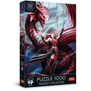 Trefl Premium Plus Quality - Puzzle Fantasy Collection: Scharlachroter Magier - 1000 Elemente, Serie von Bildern aus der Fantasy-Welt, Anne Stokes, für Erwachsene und Kinder ab 12 Jahren