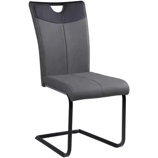 Carryhome Schwingstuhl , Anthrazit, Grau, Schwarz , Metall, Textil , C-Form , 44x95.5x56 cm , Esszimmer, Stühle, Schwingstühle