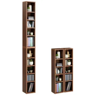 CARO-Möbel CD-Regal 20 x 186 x 17 cm Nussbaum