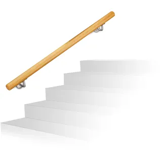 Relaxdays Handlauf 100 cm Holz