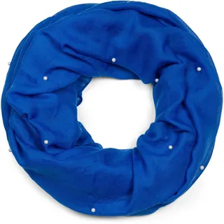 Stylebreaker "Loop Schal mit Perlen Applikation", 1 Stk., royalblau