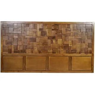 SIT Möbel SIT, Kopfteil Extravagantes Teak-Mosaikmuster,