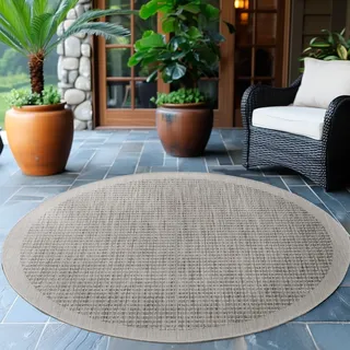 Ayyildiz Giza Outdoor-Teppich Ø 120 cm Grau
