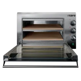 SARO Mini-Pizzaofen für 2 Pizzen, Modell ETNA 2, Robuster Mini Pizzaofen für perfekte Pizzazubereitung, 1 Stück