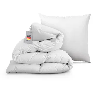 BestLivings Betten Set "Sabine" 80x80cm - 135x200cm und Kopfkissen (600gr.) -