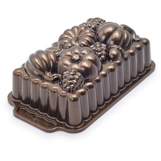 Nordic Ware Harvest Bounty Loaf Pan, One Size, Bronze