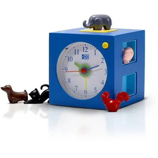 KOOKOO KidsAlarm Blau, Kinderwecker mit 5 Bauernhoftieren und echten Aufnahmen