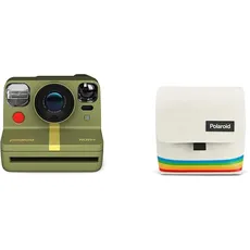 Polaroid Now+ Gen 2 Sofortbildkamera - Waldgrün & Box Kameratasche - Weiß