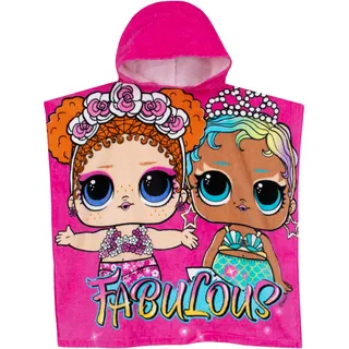 L.O.L. Surprise! Badetuch Kinder Badehandtuch Mädchen | Poncho Handtuch Kinder | Rosa Einheitsgröße
