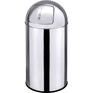PUSH-Abfallbehälter, Abfallbehälter, Edelstahl, Ø 29cm, Höhe 65cm
