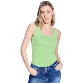 CECIL Damen B317513 Basic Top in Unifarbe, Matcha Lime, XS