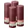 Rustik Stumpenkerzen 19 cm rot 4 St.