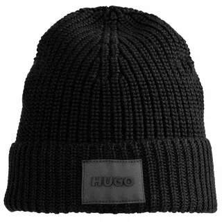 Hugo Herren Schal & Mütze mit Schurwolle - Zago Set, Geschenkset, One Size Grau