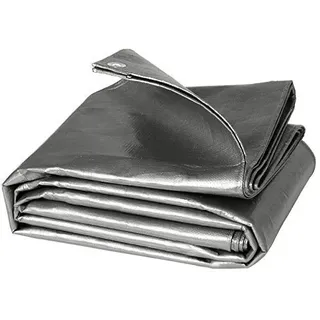 WOLTU Abdeckplane 2x3m wasserdicht, 280 g/m2 PE Schutzplane Gewebeplane mit Ösen, UV stabil reißfest LKW Plane, Mehrzweck Abdeckung für Gartenmöbel Holz Pool Trampolin Auto, Grau