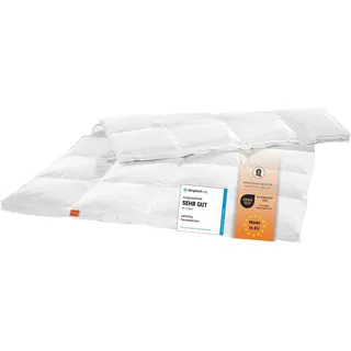 extra warme Daunendecke, 135 x 200 cm, 90% Daunen / 10% Federn, Steppbett, sleepling - Weiß
