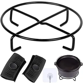 Dutch Oven Untersetzer Dutch Oven Zubehör, Untersetzer Dutch Oven Ständer, Topfständer, Untergestell für Dutch, Feuertopf Standfläche für BBQ, Camping