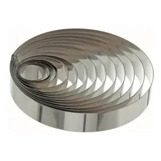 SCHNEIDER Tortenring, Edelstahl, Backring ohne Borde, Durchmesser: 180 mm, Höhe: 45 mm