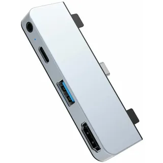 Hyper 4-in-1 USB-C Power, USB-A 3.0- Silber
