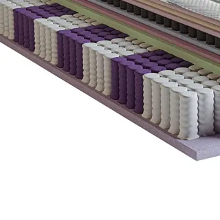 Novel Boxspringmatratze , Grau, Weiß , Textil , H4 , 7-Zonen , Höhe ca. 18 cm , Füllung: Polyester , 100x200 cm , Oeko-Tex® Standard 100 , Ober- und Unterseite versteppt, optimale Belüftung, Tragegriffe, atmungsaktiv, alternative Größen erhältlich , Schlafzimmer, Matratzen