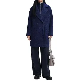 Desigual Women's Woman Woven Overcoat, Blue, 38