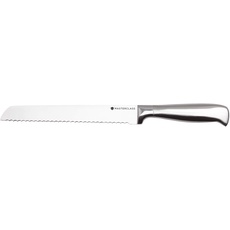 MasterClass Acero Deluxe Edelstahl Brotmesser, 20 cm, Farbe: Silber, gezacktes Küchenmesser mit konisch geschliffener Klinge