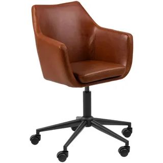 Mid.you Drehstuhl , Braun, Schwarz , Textil , Drehkreuz , 58x85-95x58 cm , Büromöbel, Bürostühle, Drehstühle