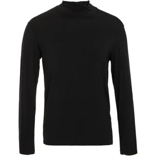 Emporio Armani Man's Tech Rollkragenpullover aus Wolle, Schwarz, Größe S, Schwarz, S