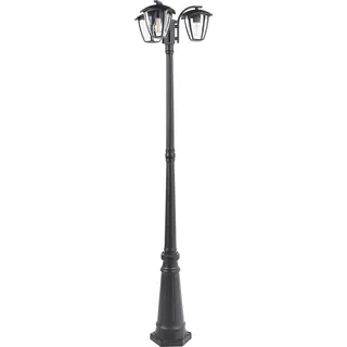 BELIANI Außenlaterne Schwarz aus Aluminium 3 Flammig 3 Lampen Mastleuchte Stehleuchte Außenleuchte Gartenlaterne Outdoor Modernes Design für Garten - Schwarz