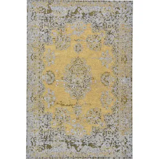 Teppich TOM TAILOR HOME "Funky Orient Kirman" Gr. 2, gold (goldfarben), B:75cm H:5mm L:140cm, Baumwolle, Kunstfaser, Teppiche, Teppich, Kurzflor, Orient-Optik, Vintage Design, auch als Läufer