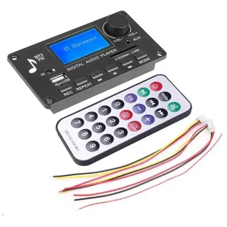 Bluetooth Decoder Board, DC 12V Bluetooth 5.0 MP3 Decoderplatine, Auto Leistungsverstärker Platine mit Fernbedienung, MP3+WMA+WAV+FLAC+APE