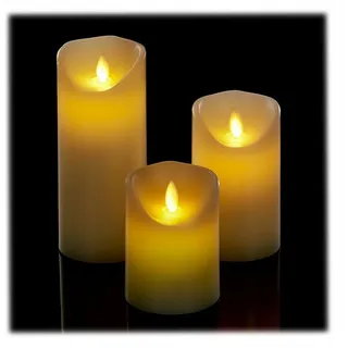 Relaxdays LED Kerzen 3 St. creme