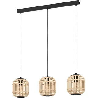 EGLO Bordesley 3-flg. 28 W 60 cm rund schwarz-natur