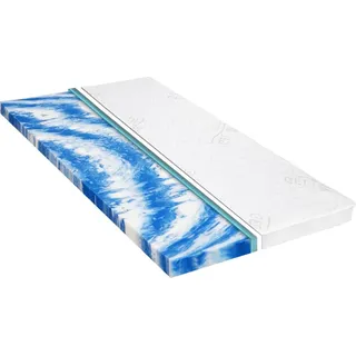 Matratzenauflage 90 x 200 cm Gelschaum 7 cm - Weiß
