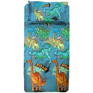 hermet Dinosaurier, Bettwäsche-Set für Einzelbett, 100% Baumwolle
