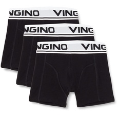 Vingino Jungen Boys (3-Pack) Boxer Shorts, Deep Black, 16 Jahre EU