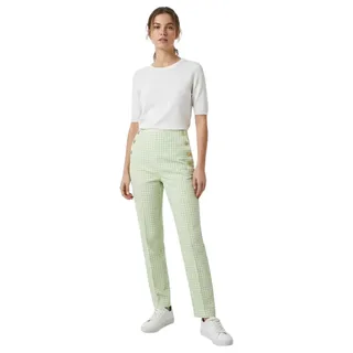 Zara Grün karierte Hose mit hoher Taille für Damen XS - Grün
