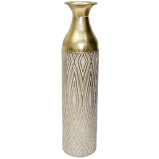 Alexandra House Living Bodenvase goldfarben, Metall, 15 x 63 x 15 cm