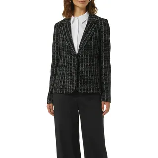 Comma, Comma Jackenblazer, mit Karo Muster Comma grey-black