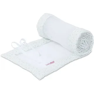 babybay Nestchen Mesh passend für Modell Maxi, Boxspring, Comfort und Comfort Plus, weiß Glitzersterne mint