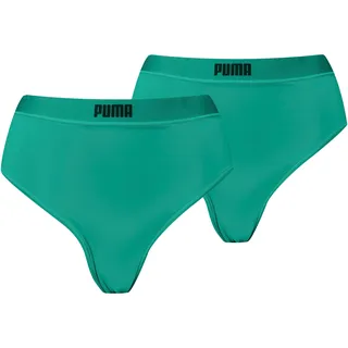 PUMA High-Waist-Slip, (2er-Pack), mit Logobund, grün