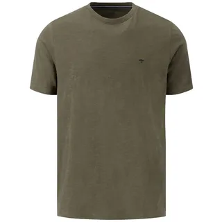 T-Shirt FYNCH-HATTON "FYNCH-HATTON Basic T-Shirt", Herren, Gr. XXL, dusty olive, Jersey, Obermaterial: 100% Baumwolle, unifarben, normal hüftbedeckend, Rundhals, abgerundeter Saum, Shirts T-Shirt, Sommershirt in unifarben, mit Logostickerei